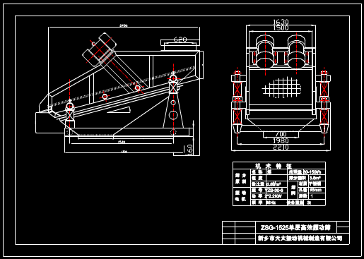 ZSG1525矿用振动筛图纸